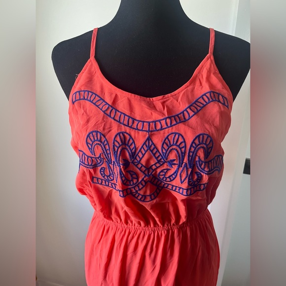 Coral hi/low maxi dress by umgee size medium item 06-06 and 06-07 - Picture 4 of 7